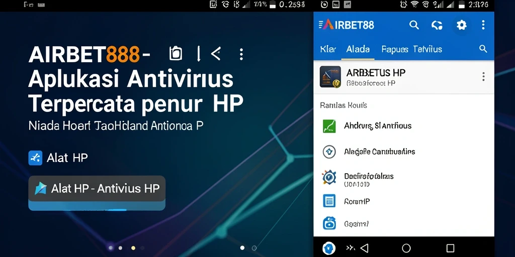 Antarmuka aplikasi AIRBET88 yang user-friendly dan canggih.