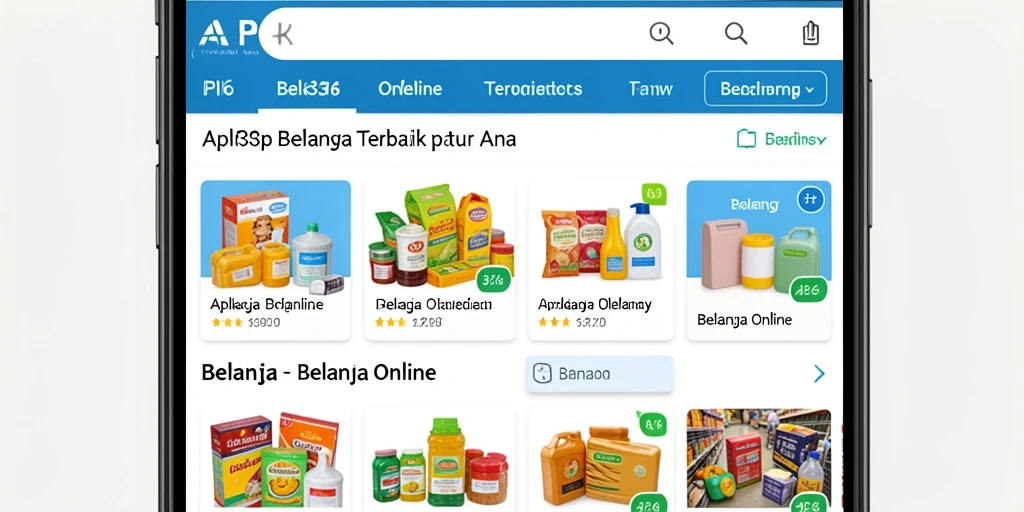 Tampilan antarmuka pengguna API36 untuk belanja online yang praktis.