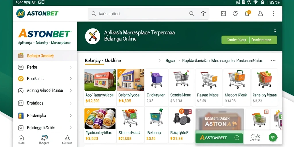Antarmuka aplikasi ASTONBET yang menarik dan user-friendly.