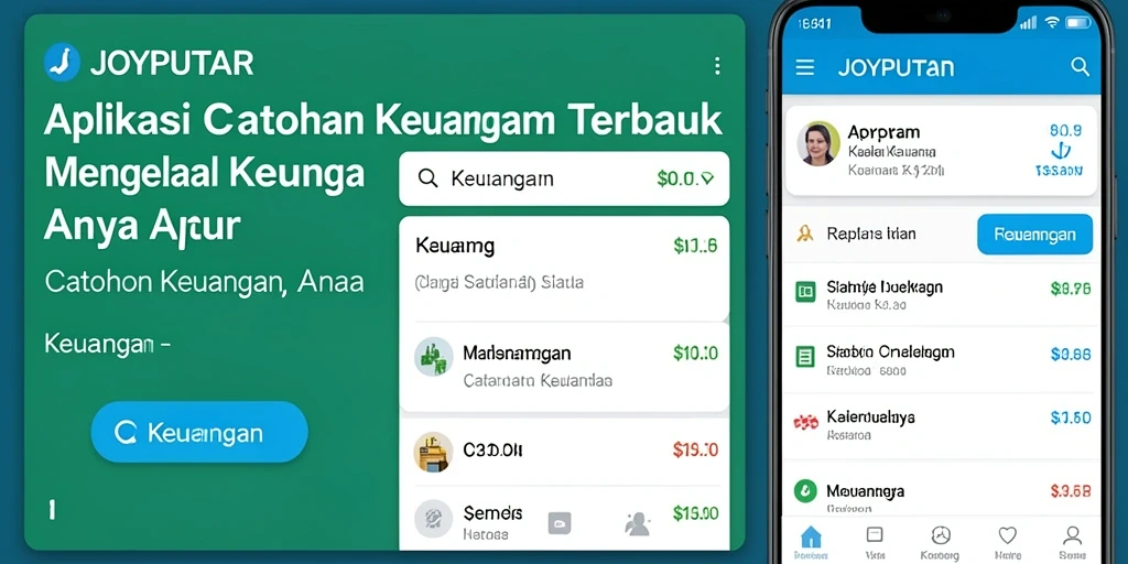 Tampilan antarmuka JOYPUTAR yang sederhana memudahkan pencatatan keuangan.