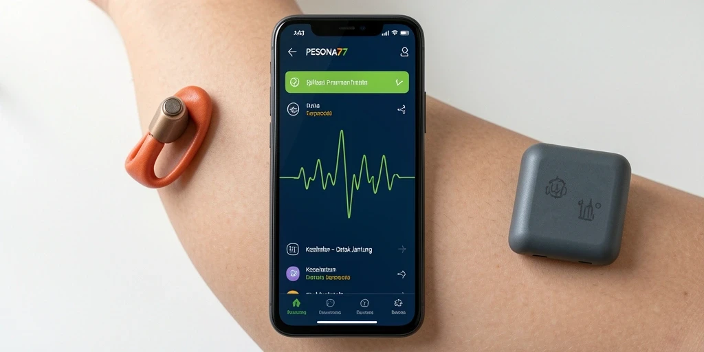 Antarmuka PESONA77 menampilkan monitoring detak jantung secara real-time.