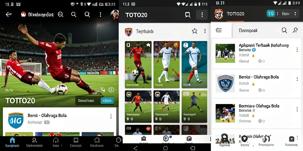 Antarmuka menarik dan informatif dari aplikasi TOTO20.