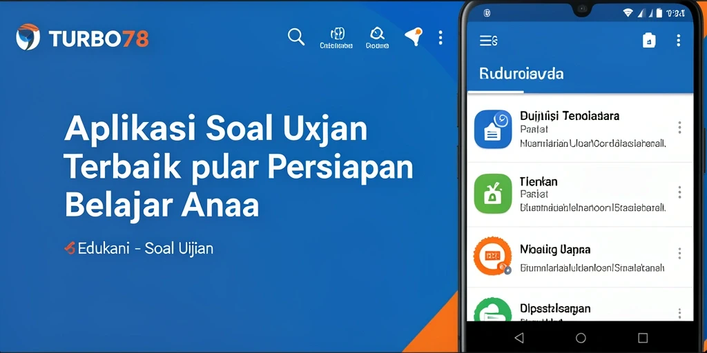 Tampilan antarmuka aplikasi <strong>TURBO78</strong> yang user-friendly untuk belajar soal ujian.